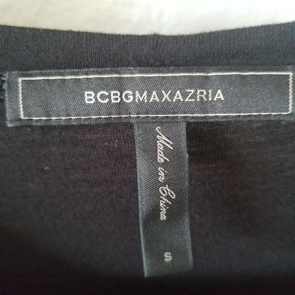 BCBGMaxazria Black Tee Shirt Dress Sz Small - Picture 2 of 5